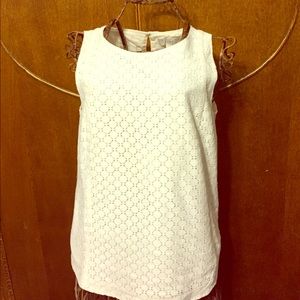 ✅Loft sz S off white lined cotton top beautiful