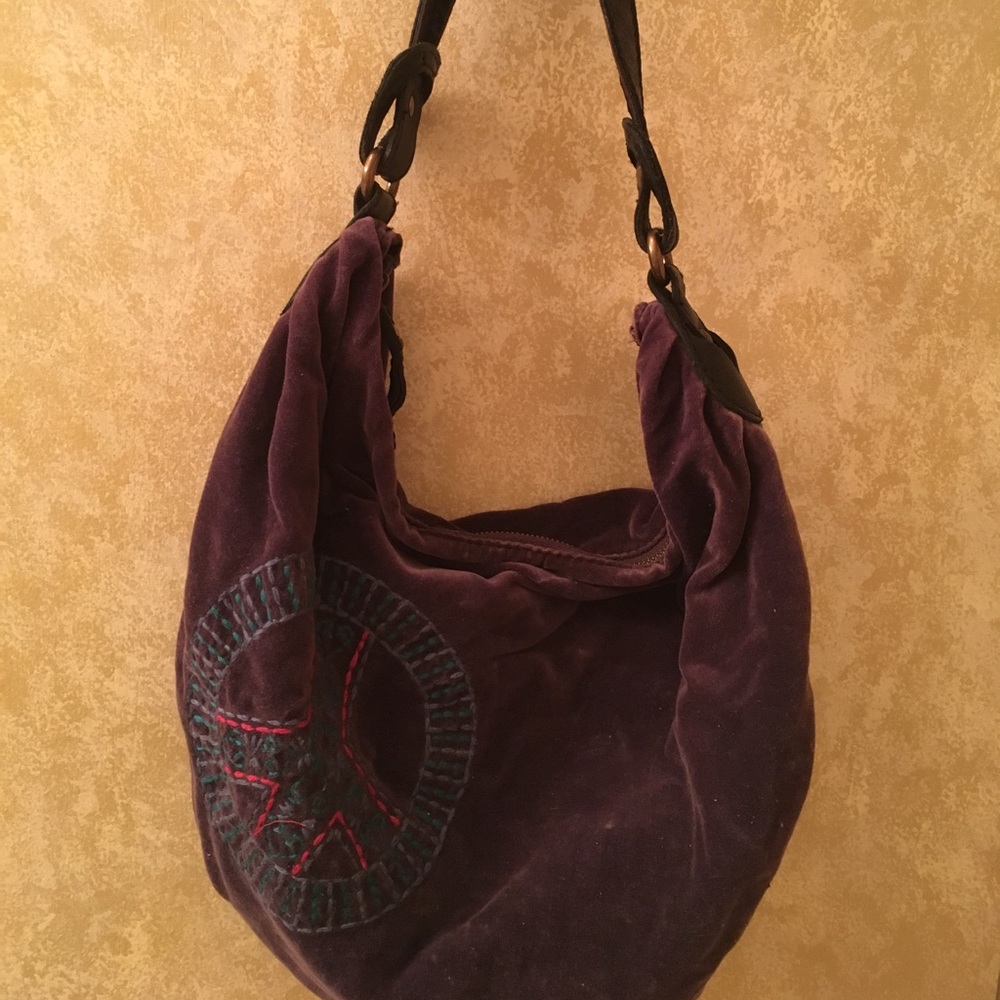Lucky Brand Peace Sign Hobo Bag