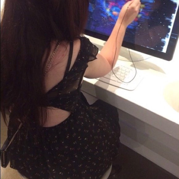 Black Sheer Dress - Picture 3 of 4