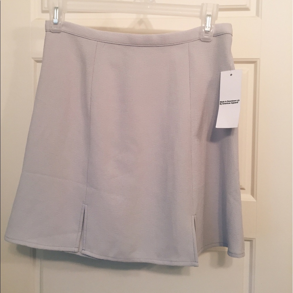 NWT AMERICAN APPAREL CREPE GRAY SKIRT