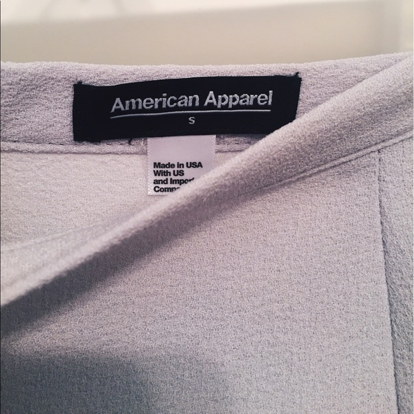 NWT AMERICAN APPAREL CREPE GRAY SKIRT - Picture 2 of 3