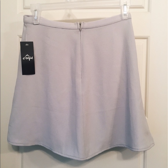 NWT AMERICAN APPAREL CREPE GRAY SKIRT - Picture 3 of 3