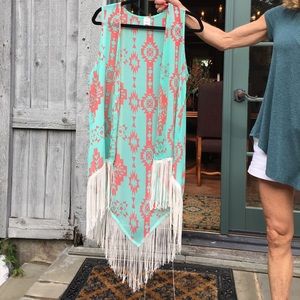 Long fringe southwestern vest