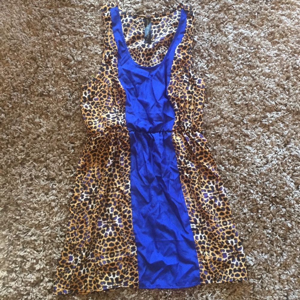 Leopard. Tank. With. Blue. Racing. Stripe.