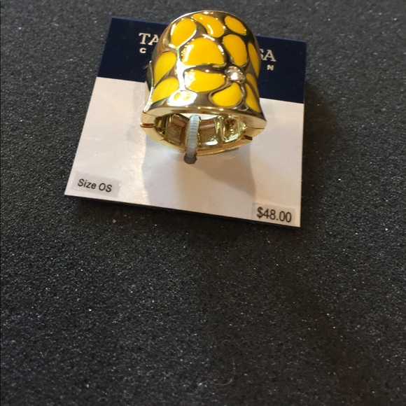 NWT Tara Vanessa Coll. Enamel/Gold Stretch Ring - Picture 3 of 4