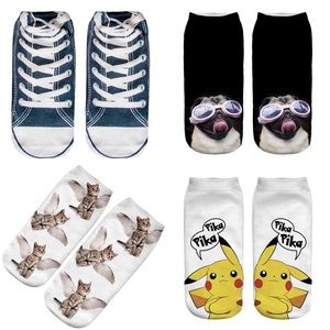 4 pairs of. 3D Ankle socks
