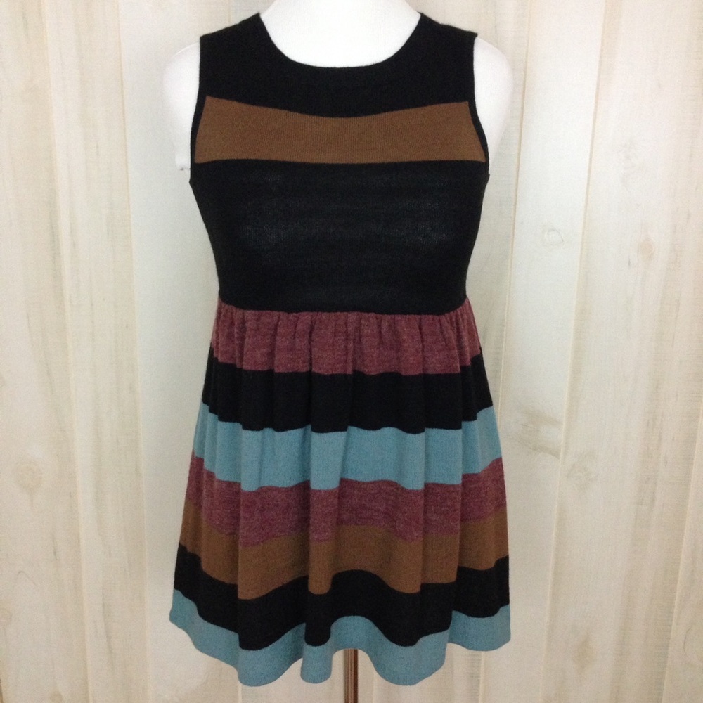 THML Women's Sleeveless Sweater Dress  Striped (S)