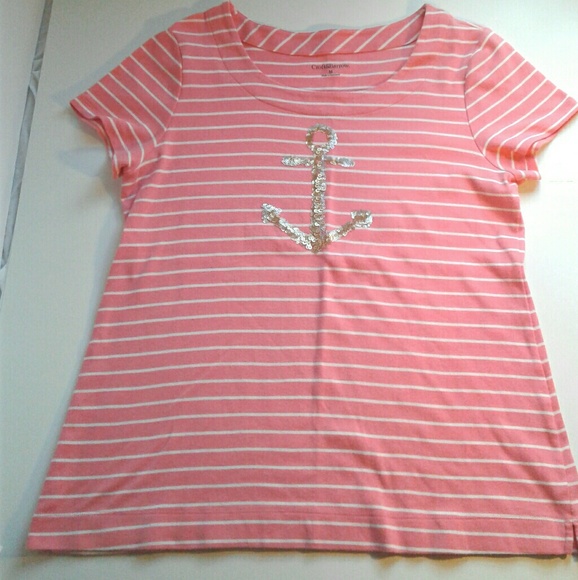 croft & barrow Tops - *Nwot* Striped anchor T-shirt, Graphic Tee