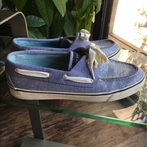 Size 8 Sequin Sperry Top Sider Boat Shoed