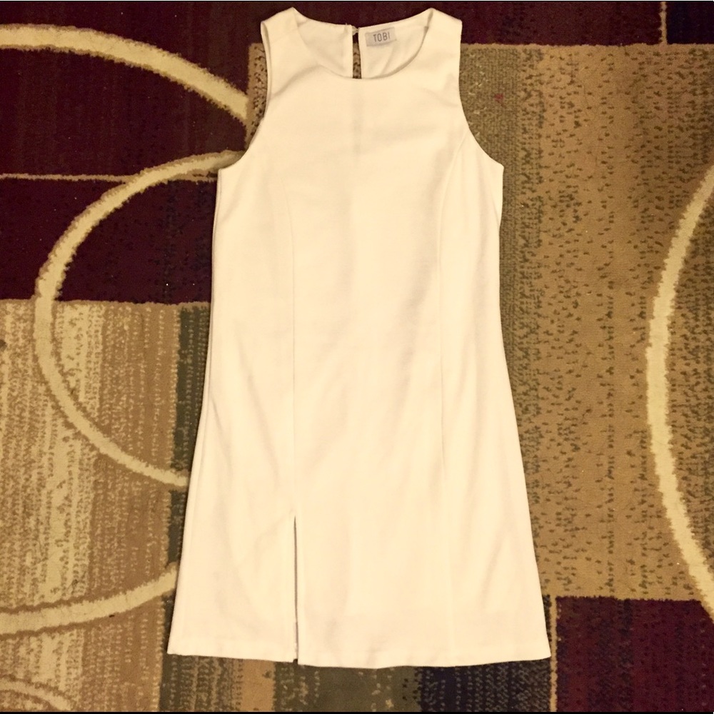 Tobi White Mini Dress with Slit
