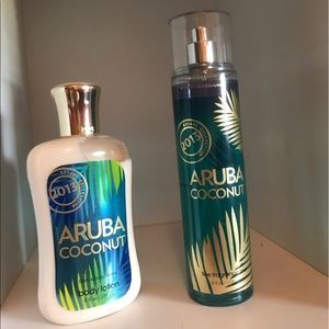 Spring/ summery smelling lotion and perfume.