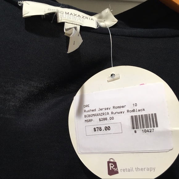 BCBG Ruched Jersey Romper - Picture 3 of 3