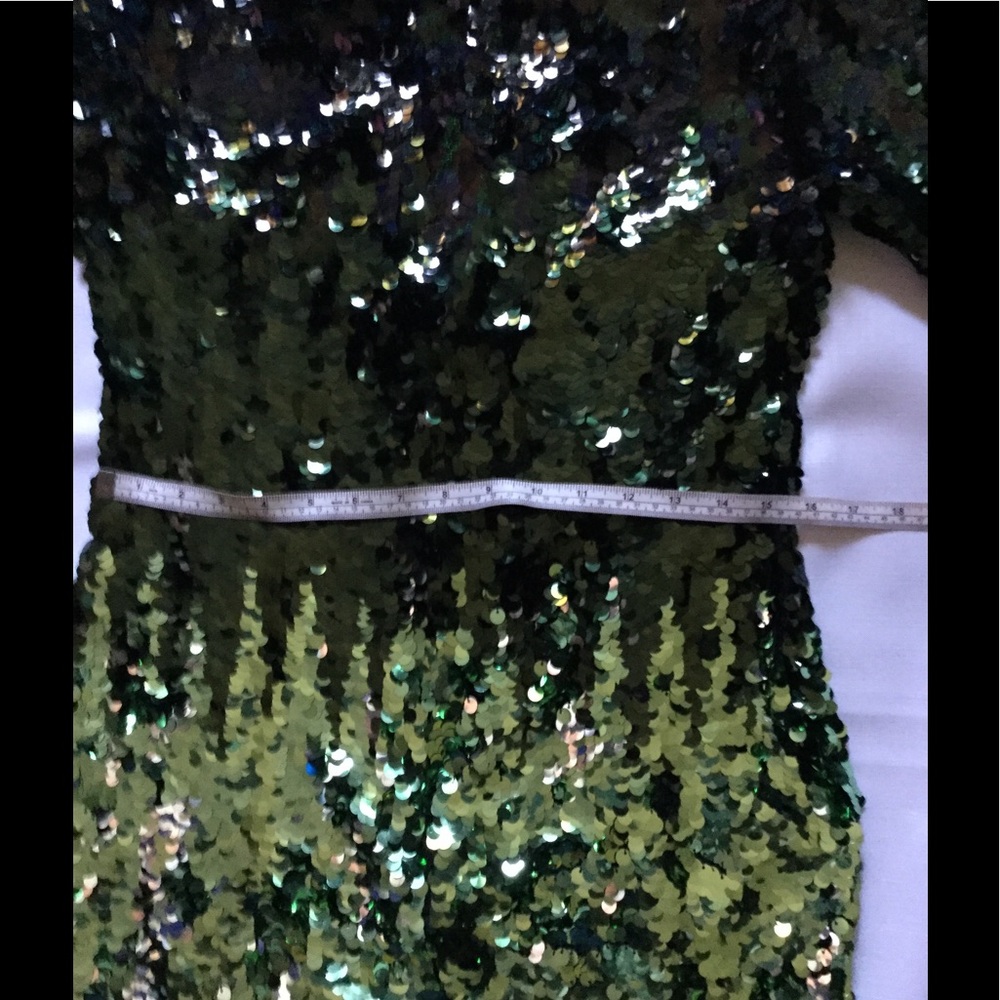 Sequin Dress Green & Black H&M