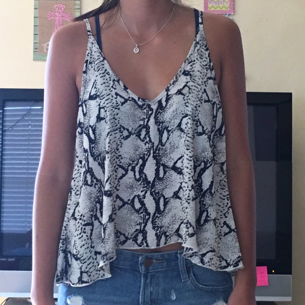 Snake print tank top