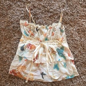 Sequined. Butterfly. Blouse.