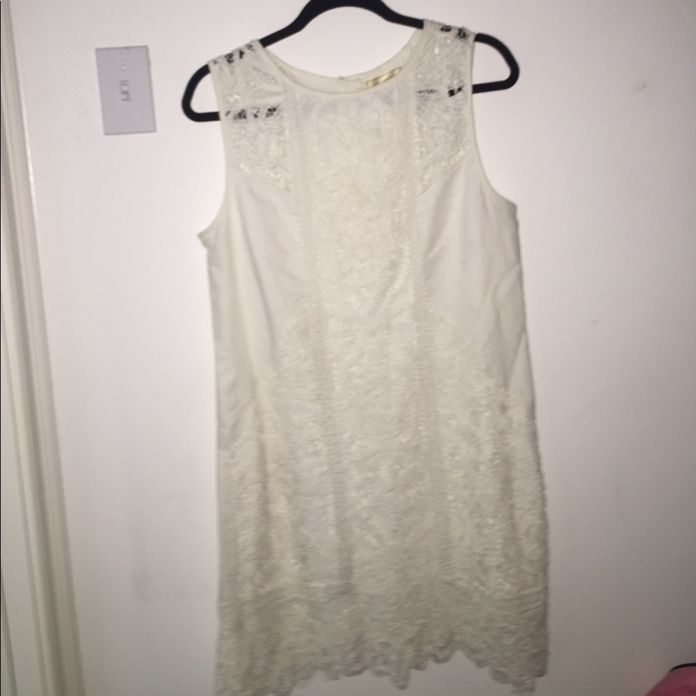 Off-white lace dress