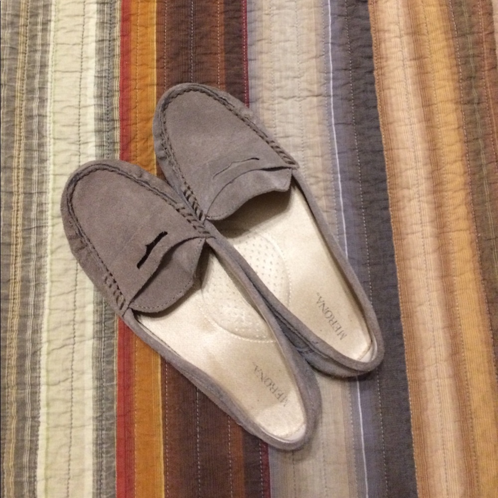 Taupe Suede Loafers