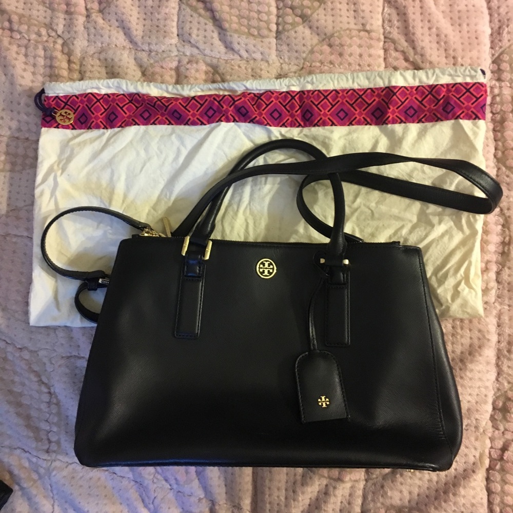 **SOLD**Tory Burch Robinson double zip tote
