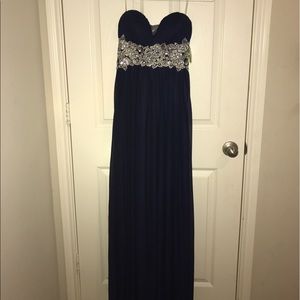 New dark blue prom dress