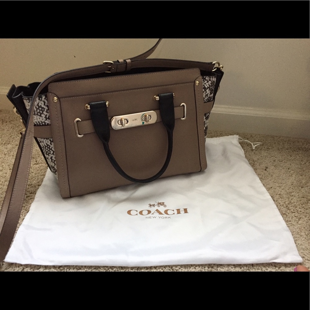 Coach Colorblock Exotic Swagger Satchel