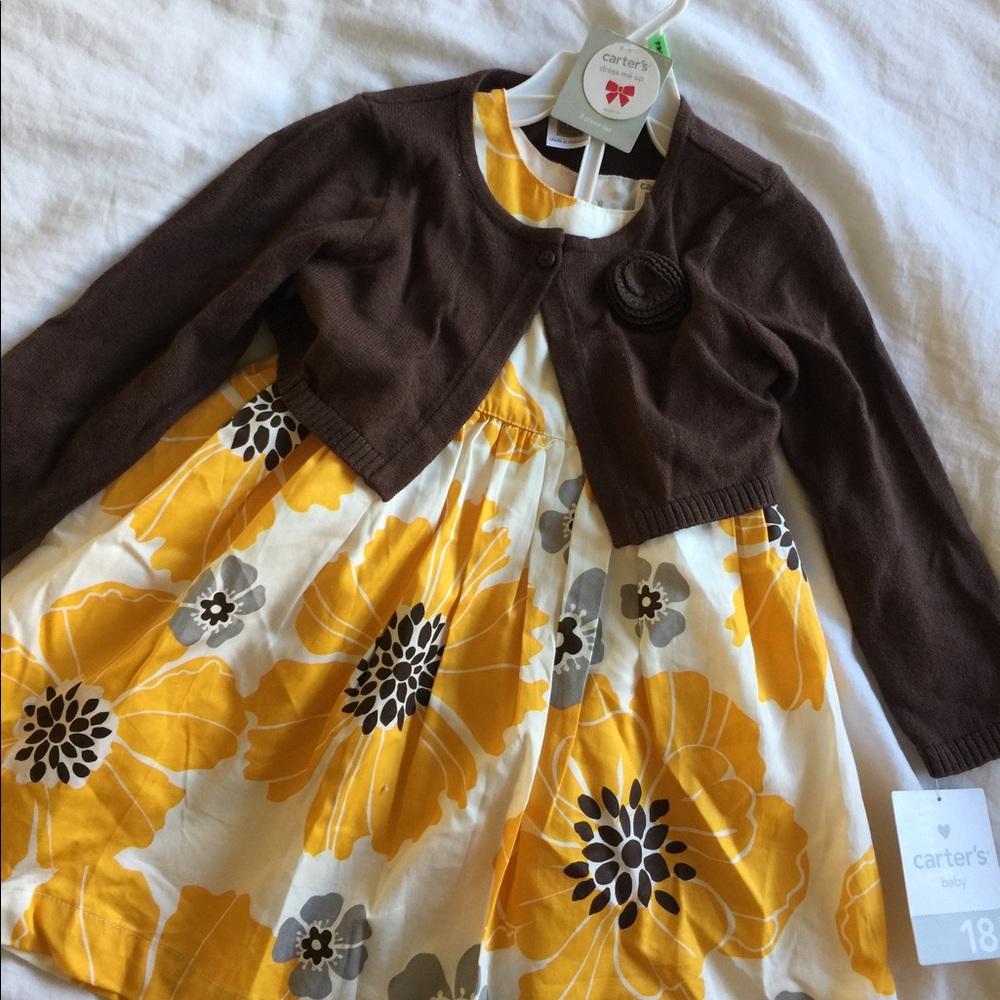 ✨ NWT Yellow floral dress 2-piece set ✨