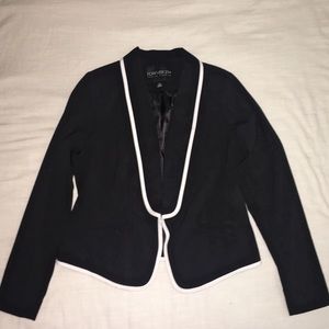 FOREVER 21 | black and white trim blazer |