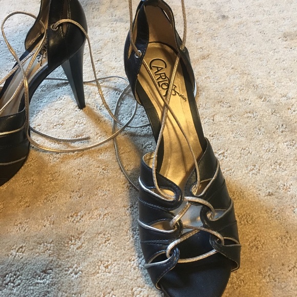 NWOT CARLOS SANTANA LEATHER  PLATFORMS - Picture 2 of 8