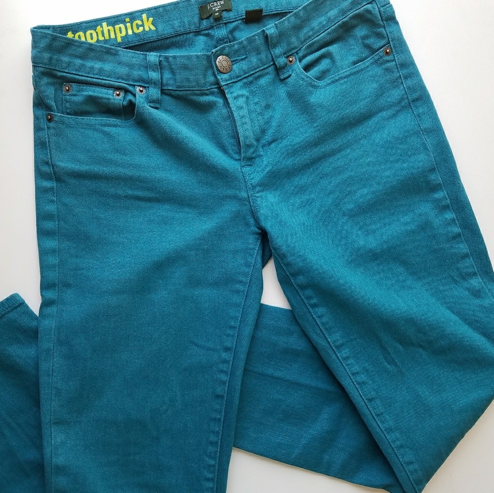 J Crew Teal Toothpick Skinny Jean