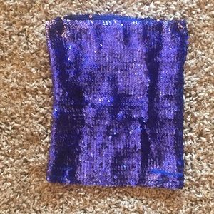 Purple. Sequin. Tube. Top.