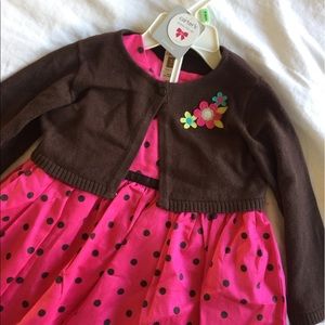 ✨ NWT pink polka dot dress 2-piece set ✨