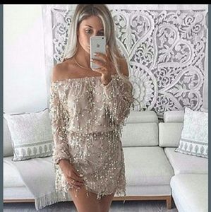 Gold romper dress