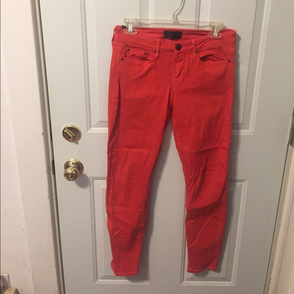 Vince Red/Coral Jeans size 28.