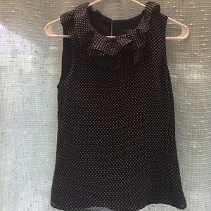 Sleeveless polka dot top