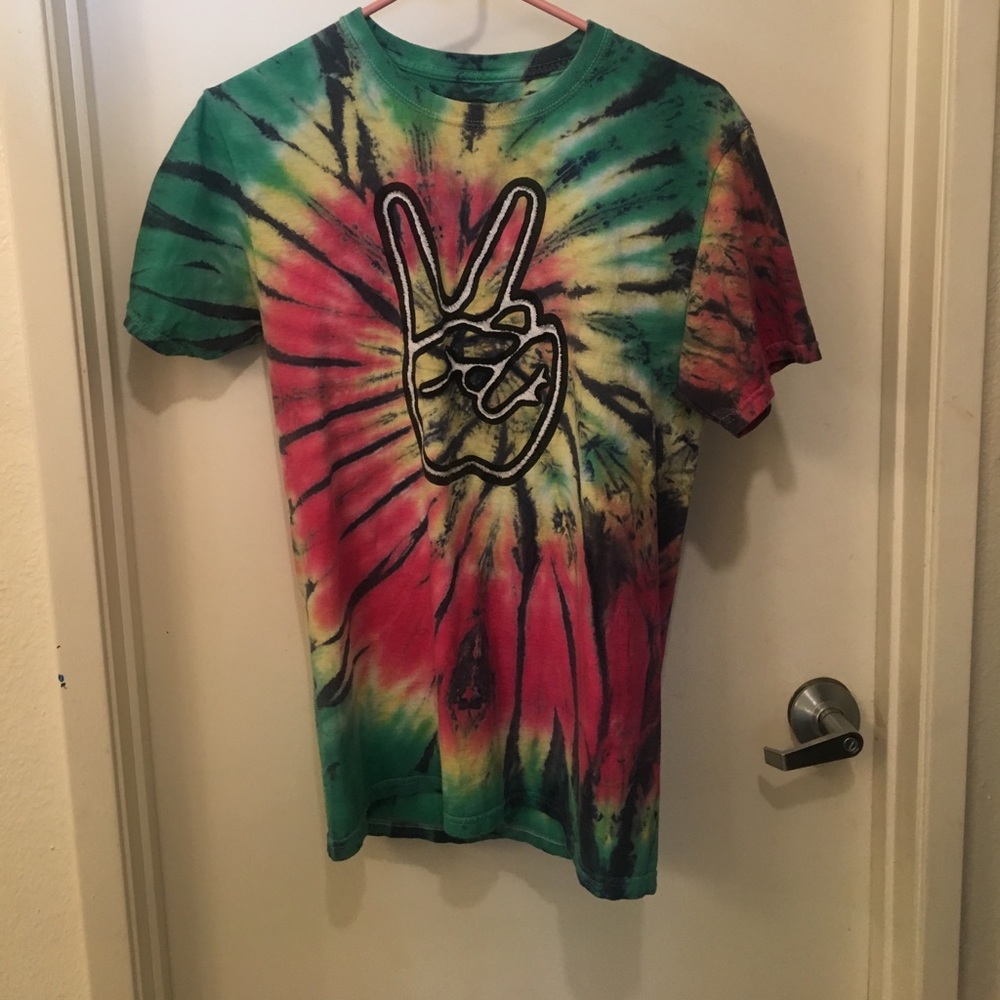 Tye dye shirt with peace sign