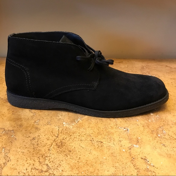 Marc New York Distressed Black Suede Ankle Boots