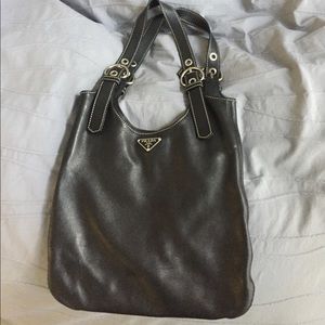 Prada black leather bag