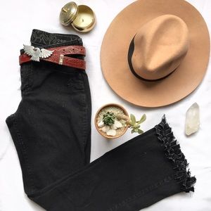 Gap distressed boot boyfriend jeans