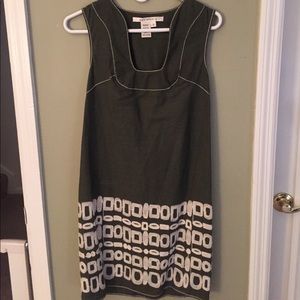 Sage green linen/rayon dress.