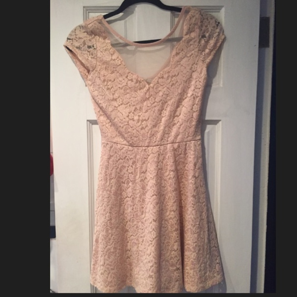 Charlotte Russe Lace & Mesh Dress