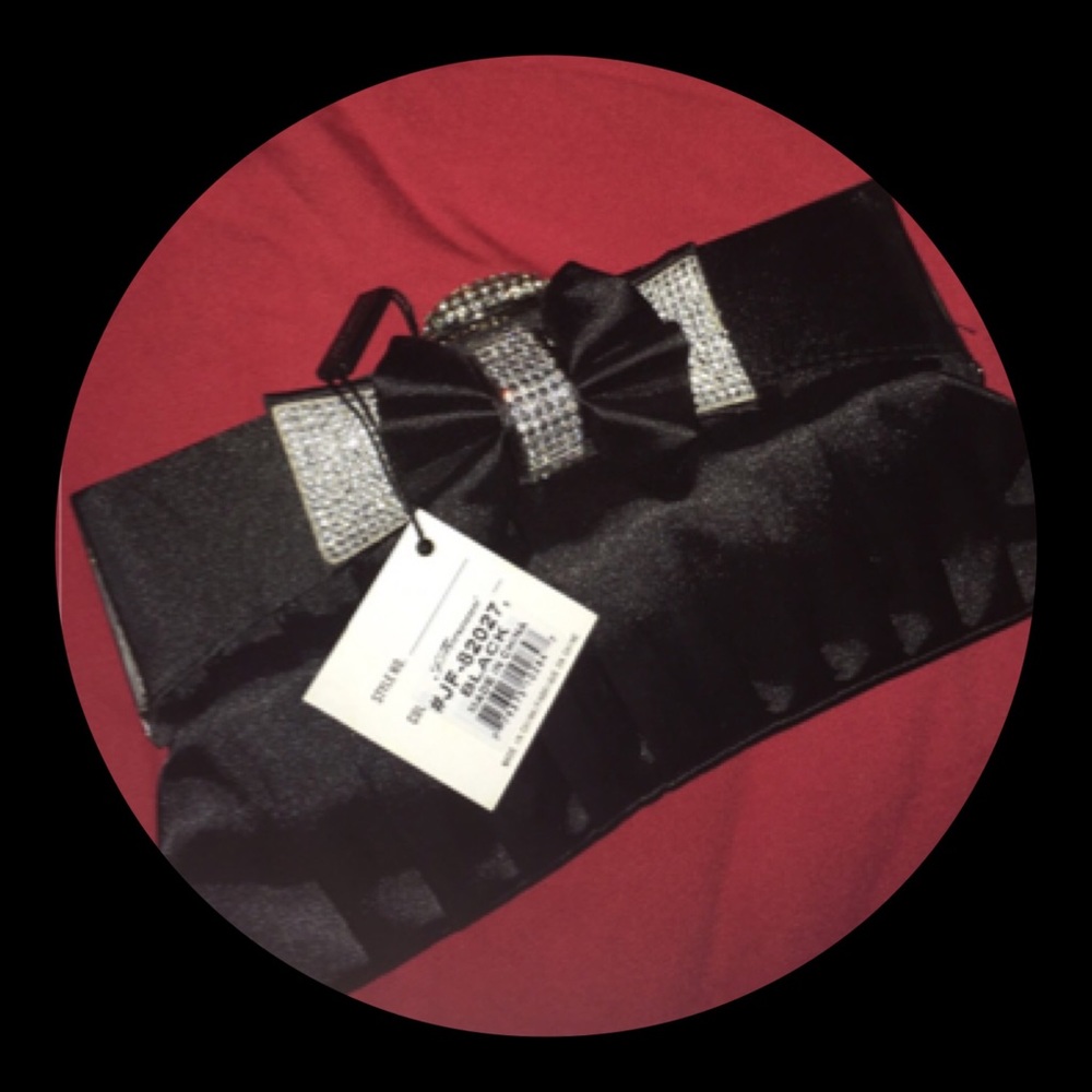 J.Furmani Black Rhinestone Clutch