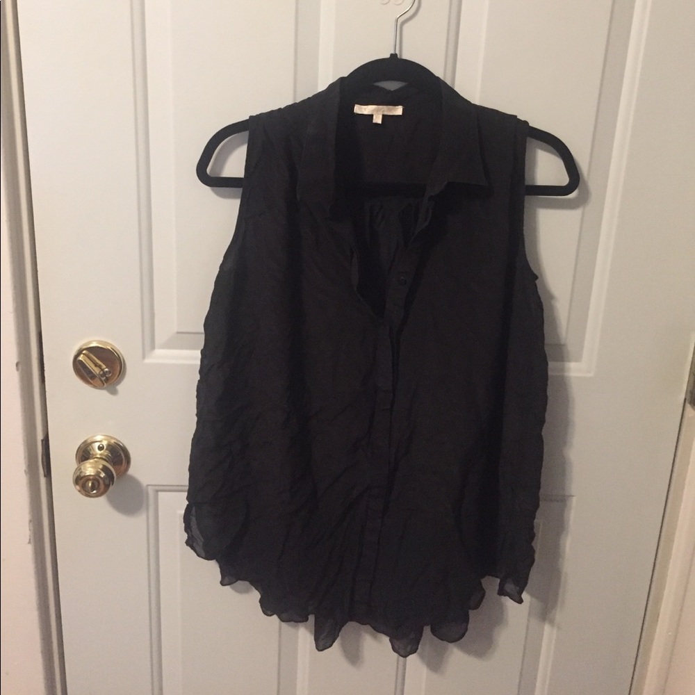 Goldhawk Crinkled Silk Sleeveless Top
