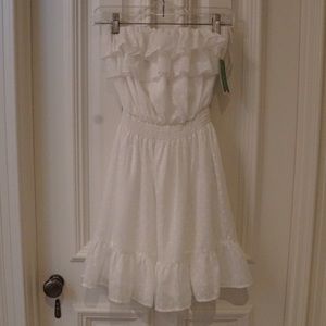 Lilly Pulitzer Quincy white strapless dress. New
