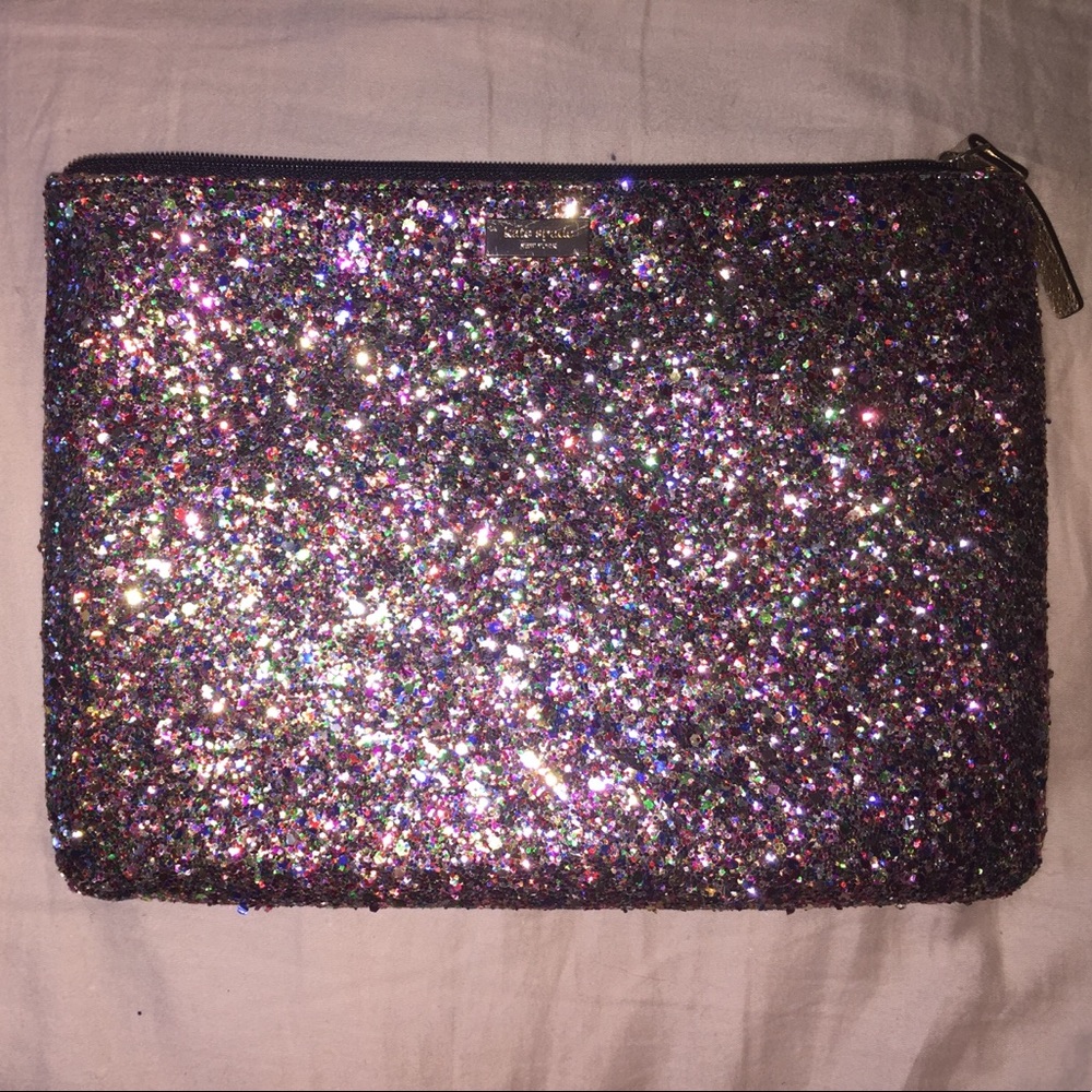 Kate Spade glitter clutch