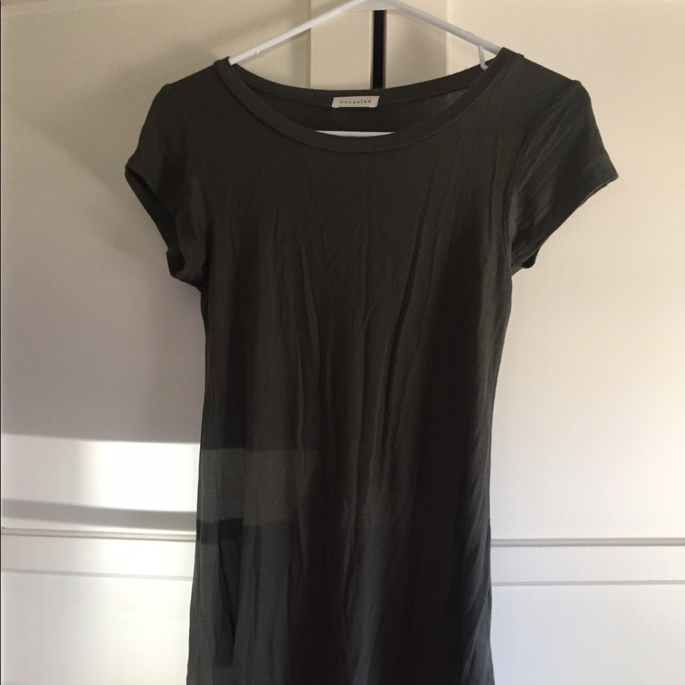 Olive Green T Shirt Dress