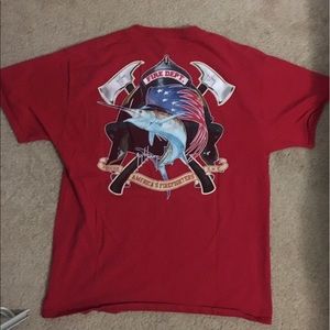 Guy Harvey Short sleeve Red pocket T-shirt