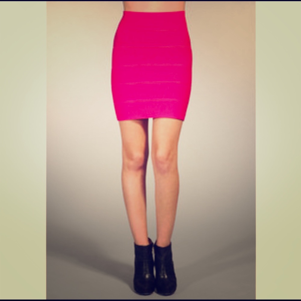 Hot Pink BCBG Bandage Skirt