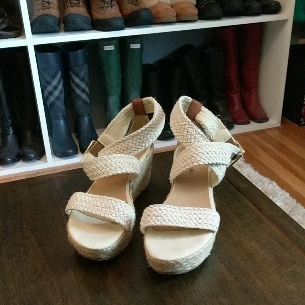 Kelly&Katie wedge woven heels