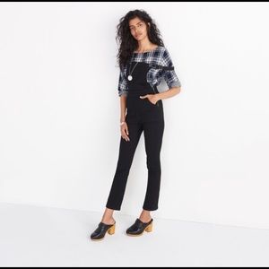 Madewell Cali-Denim Boot Overalls in Black Frost