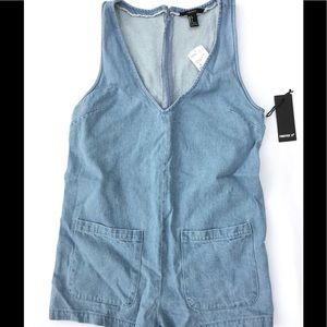 Forever 21 denim jumpsuit romper size S