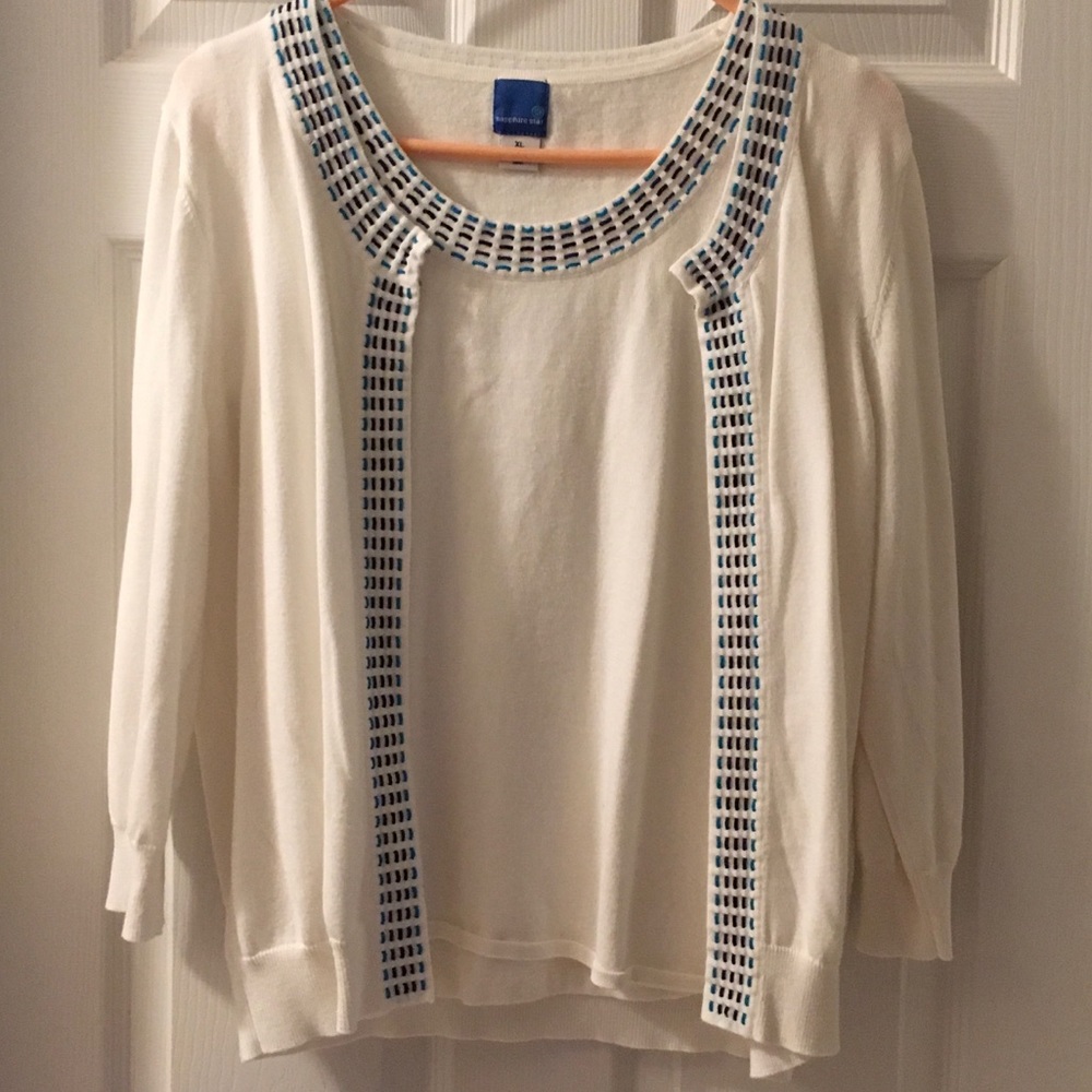 2 piece cardigan and tank
